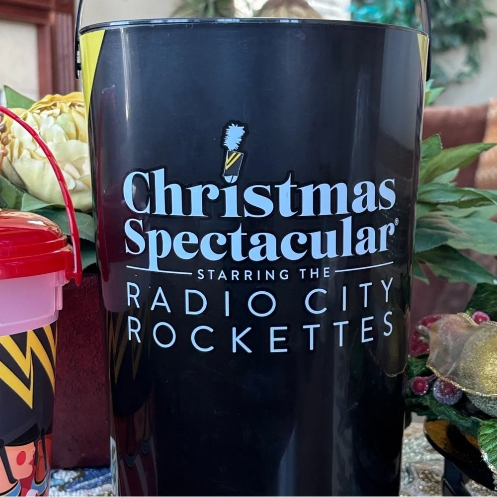 Radio City Rockettes Christmas Spectacular Set of 2 Popcorn Containers Tub Hat